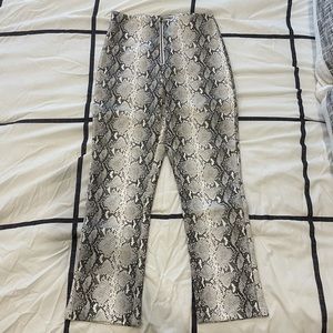 Snakeskin Coated Pants